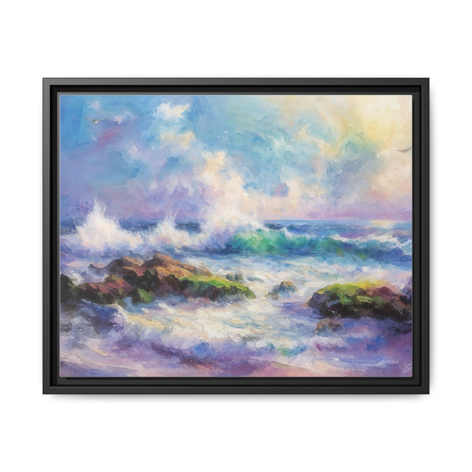 Achill Shoreline wcol wall art showcasing the stunning Irish coastal landscape, printed on high-quality canvas for a timeless and serene addition to your home décor.