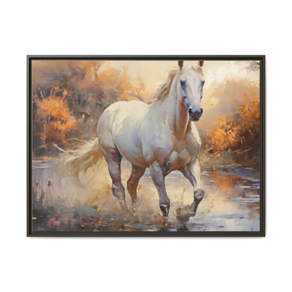 Arabian Horse – Elegant Pinewood Framed Wall Art for Timeless Décor