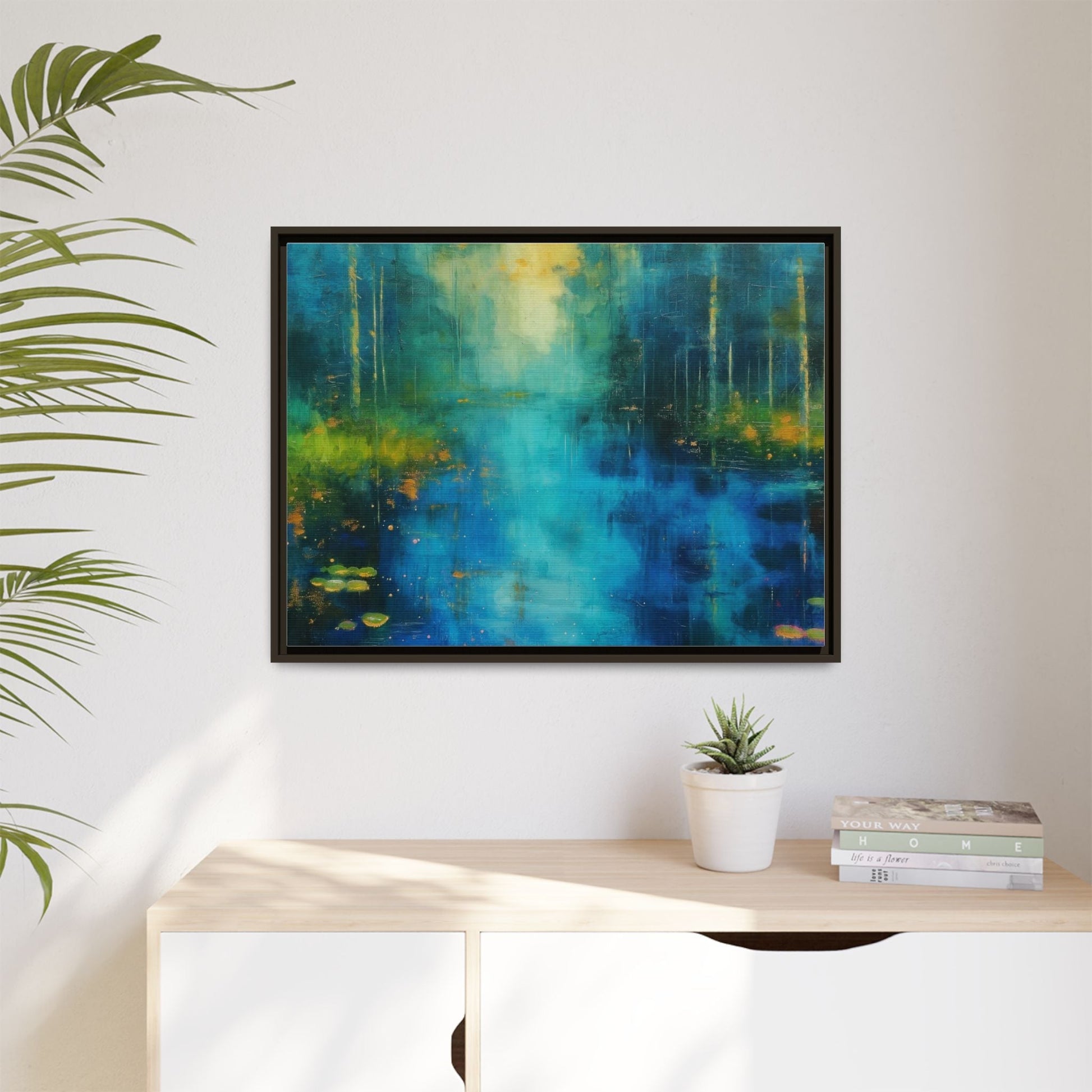 Symphony in Blue - Vibrant Abstract Canvas Print for Stylish Home Décor