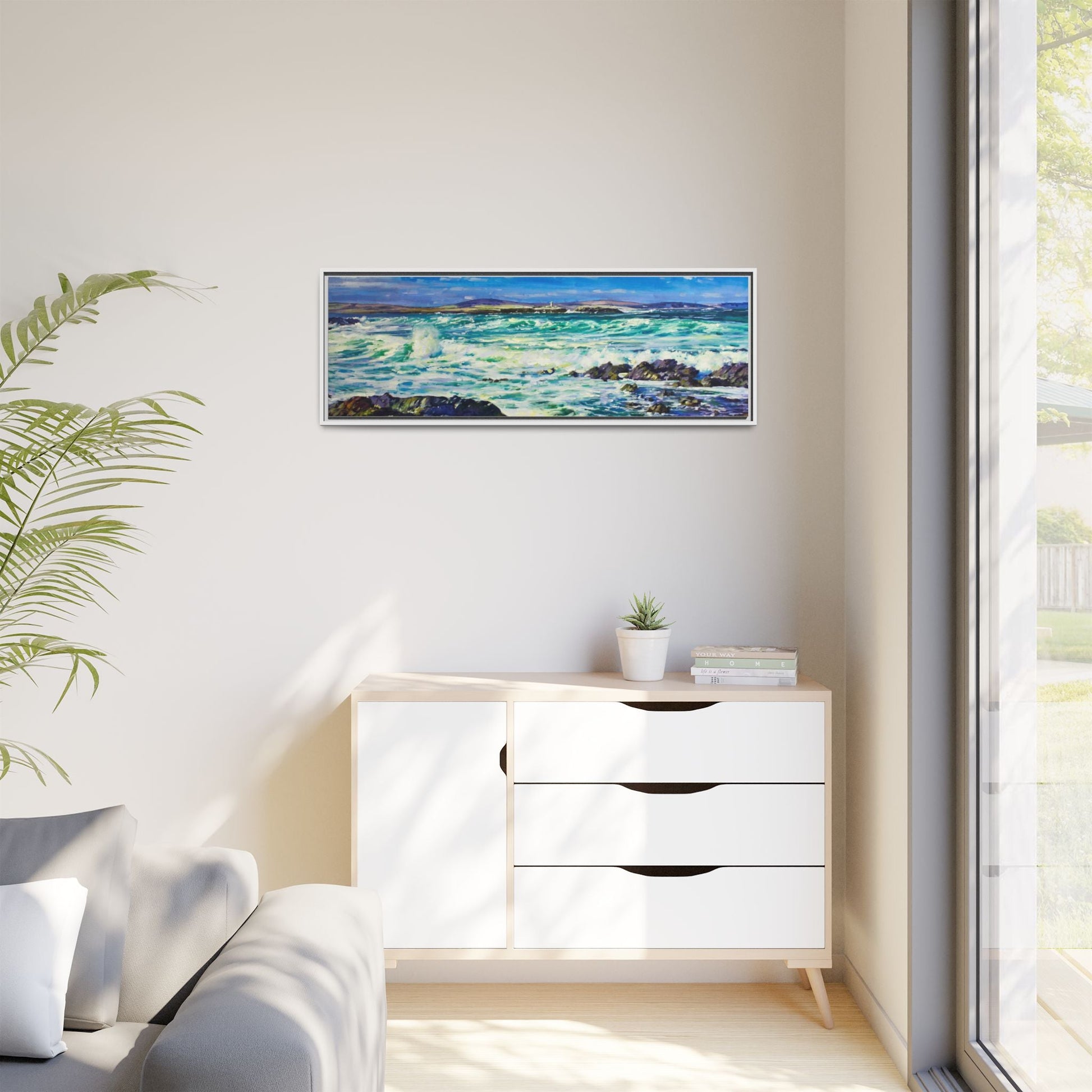 Ballyglass Lighthouse Erris wall art featuring the stunning coastal lighthouse, framed in premium materials for a perfect addition to any living space.