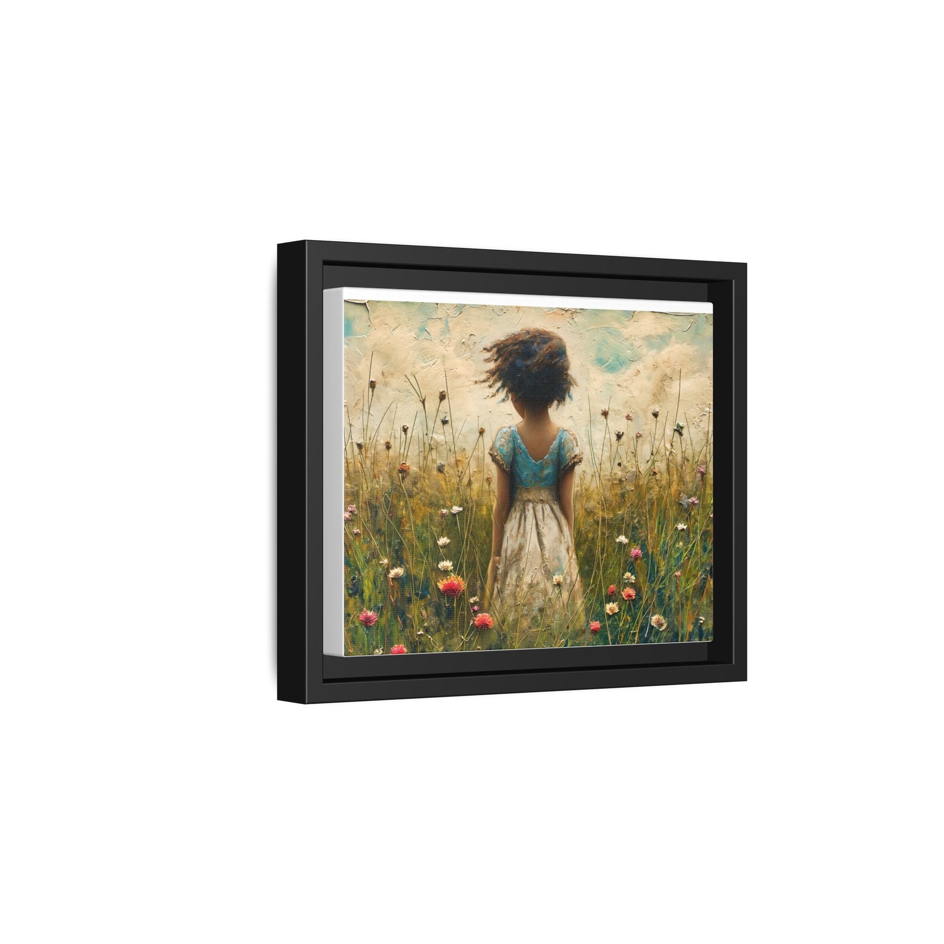 Young Girl In Flowers Wall Art - Graceful Portrait of Girl Surrounded by Flowers for Home Décor