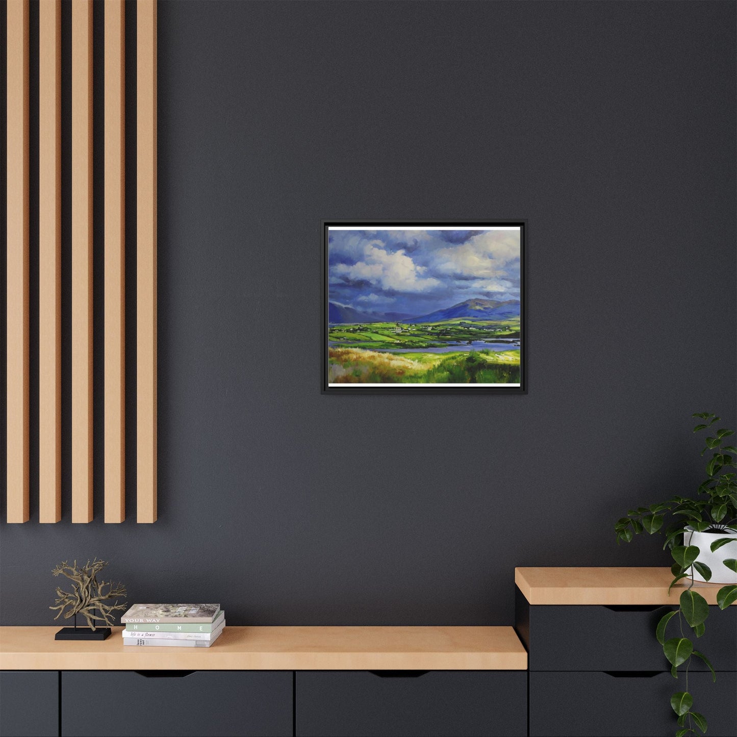 Connemara Fields - Stunning Irish landscape canvas print showcasing the serene beauty of Connemara's fields.