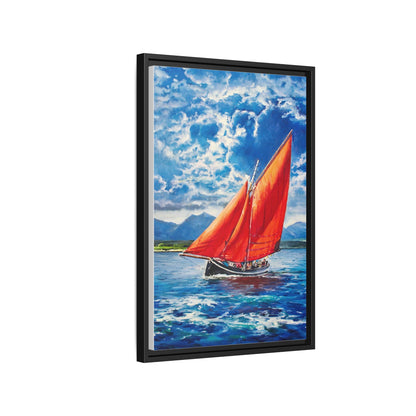 Single Galway Hooker – Premium Pinewood Art Frame for Timeless Décor