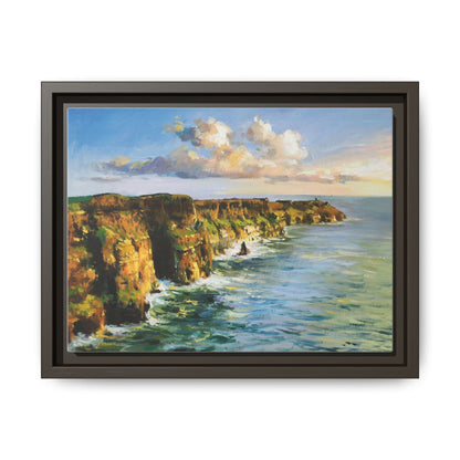 Cliffs of Moher wall art showcasing the dramatic Irish coastline, printed on high-quality canvas to bring natural beauty into your home décor.