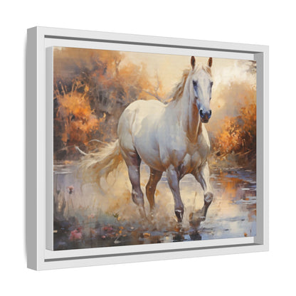 Arabian Horse – Elegant Pinewood Framed Wall Art for Timeless Décor