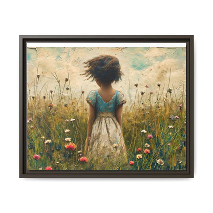 Young Girl In Flowers Wall Art - Graceful Portrait of Girl Surrounded by Flowers for Home Décor