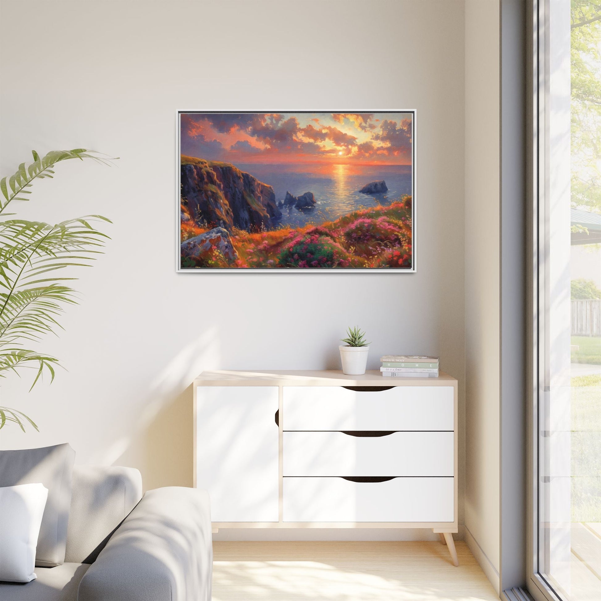 End of The Day wall art featuring a serene sunset landscape, printed on high-quality canvas to bring peaceful beauty and warmth to your home décor.