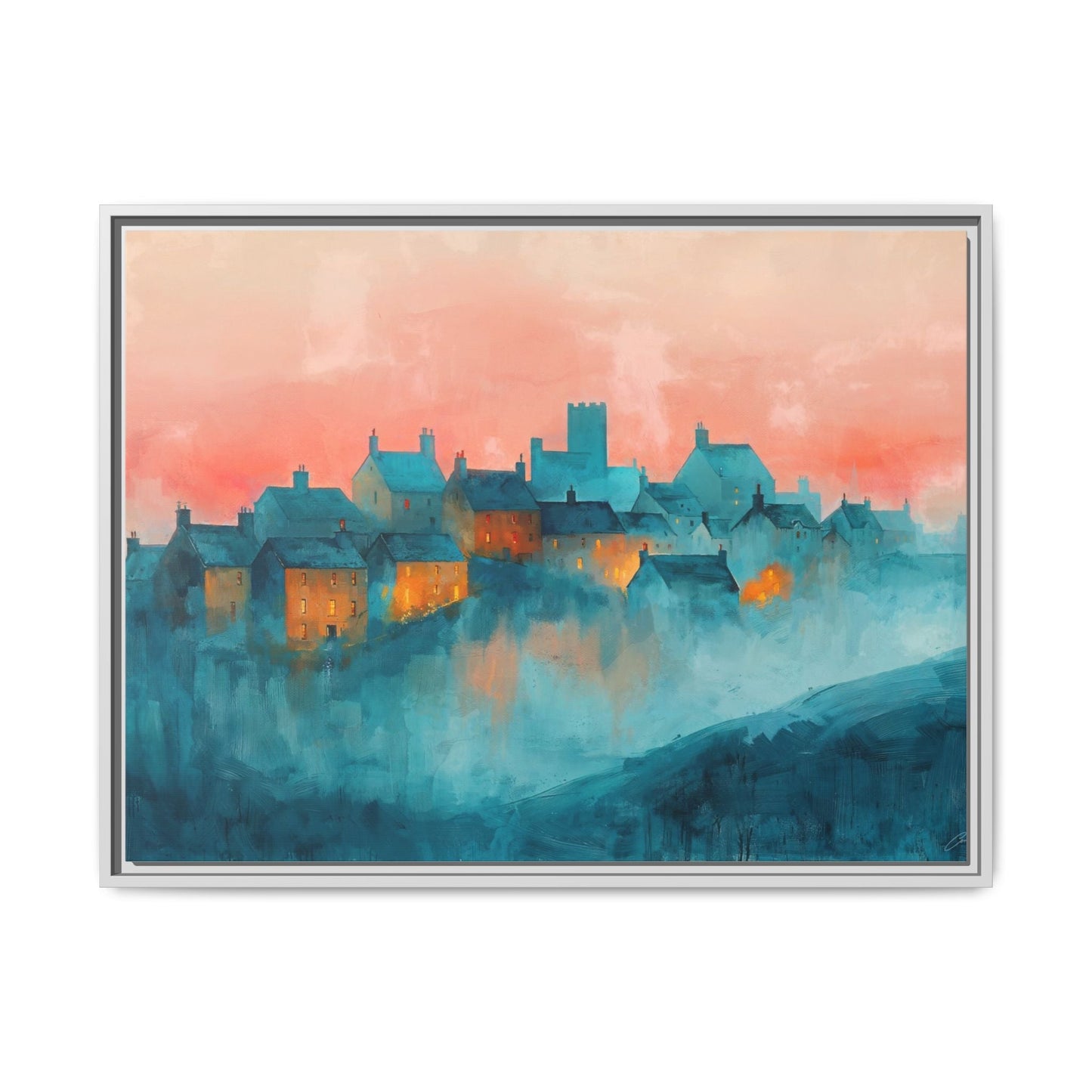 A Castle Town - Beautiful Landscape Canvas Print for Home Décor