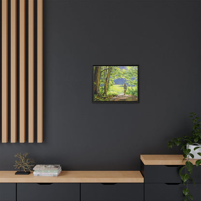 INTO THE LIGHT 11 – A captivating artwork featuring a luminous scene that evokes a sense of depth, movement, and serenity, framed in premium pinewood for timeless décor.