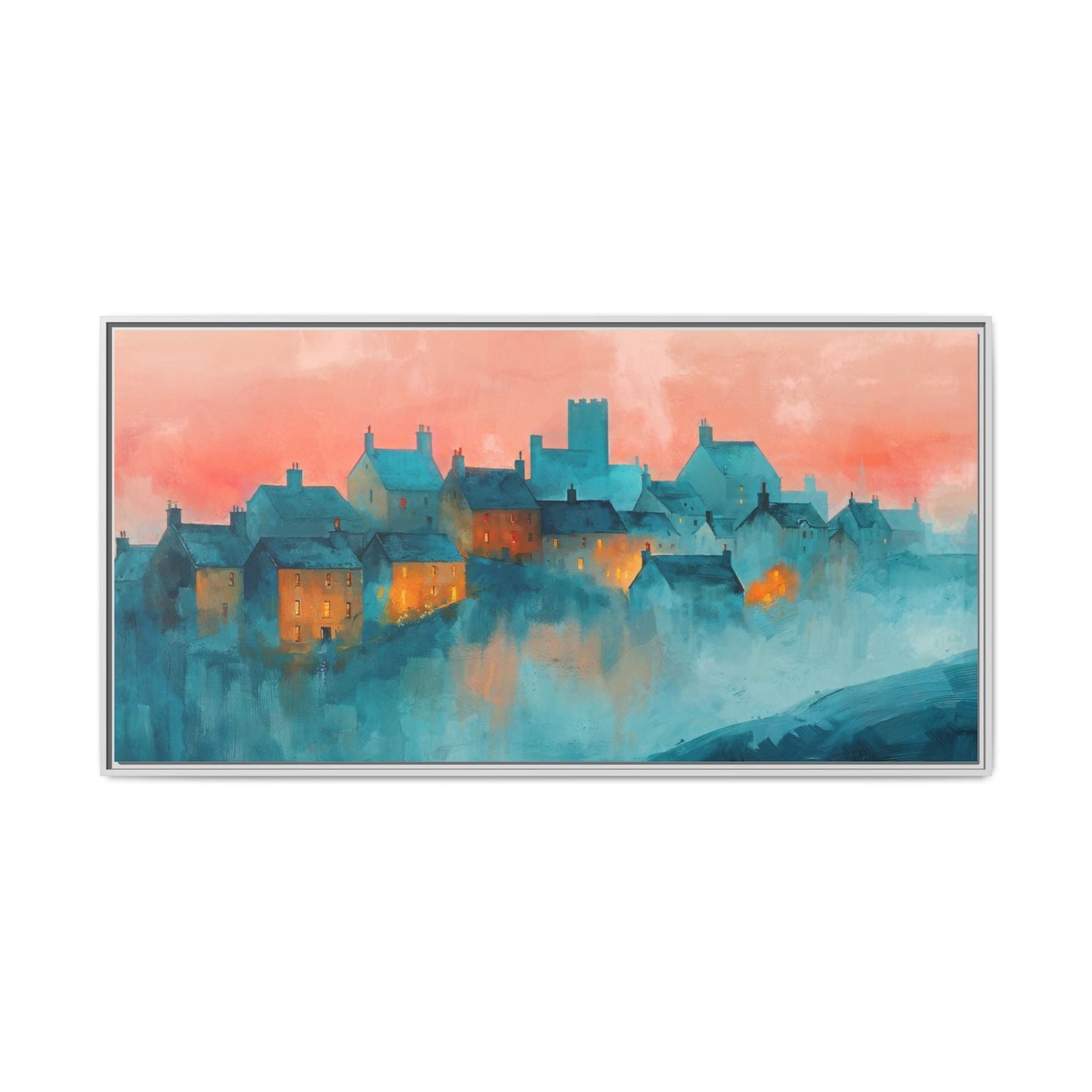 A Castle Town - Beautiful Landscape Canvas Print for Home Décor