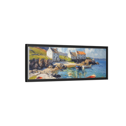 Island Harbour Coastal Landscape - Serene Wall Art Print for Home Décor