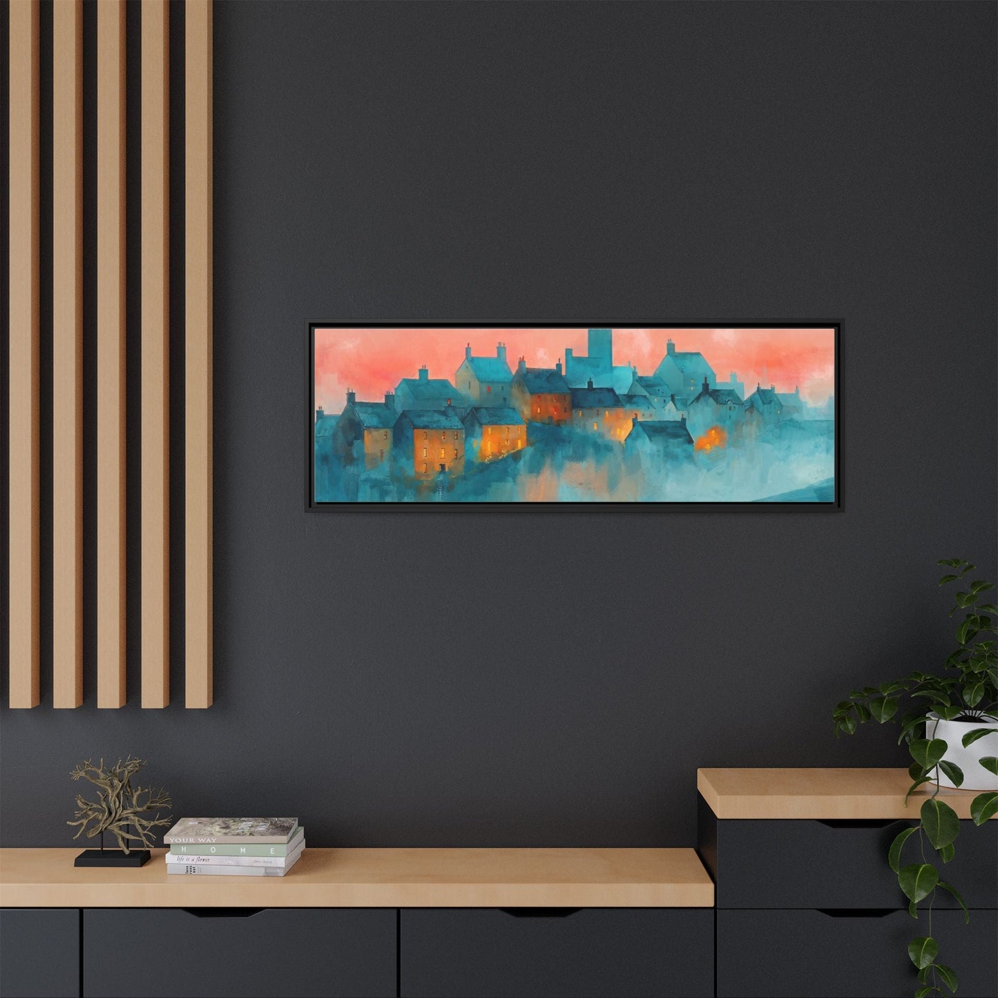 A Castle Town - Beautiful Landscape Canvas Print for all places Décor