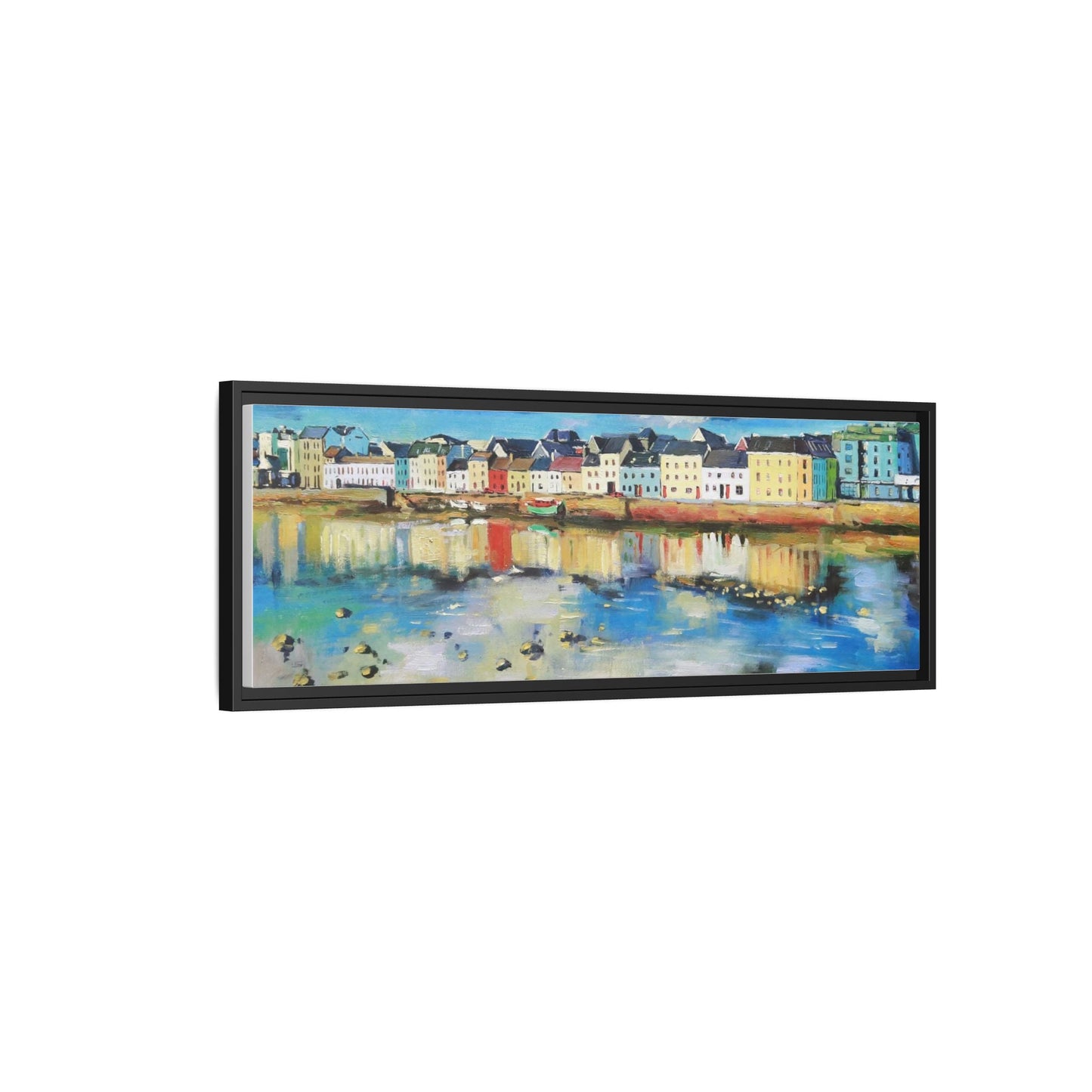 Galway Reflections wall art featuring serene Irish landscapes and water reflections, framed in premium quality wood.