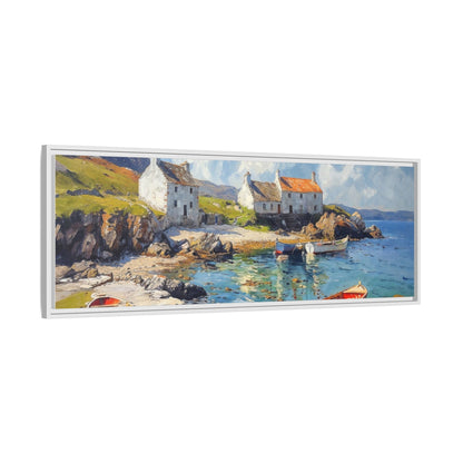 Island Harbour Coastal Landscape - Serene Wall Art Print for Home Décor