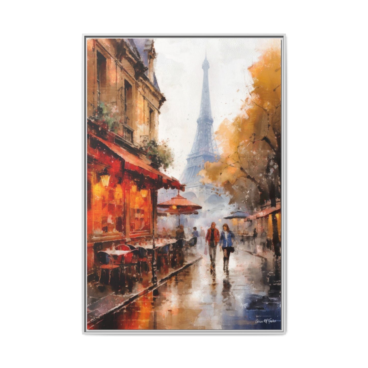 Eiffel Tower wall art featuring the iconic Paris landmark, printed on high-quality canvas to bring timeless beauty and elegance to your home décor.