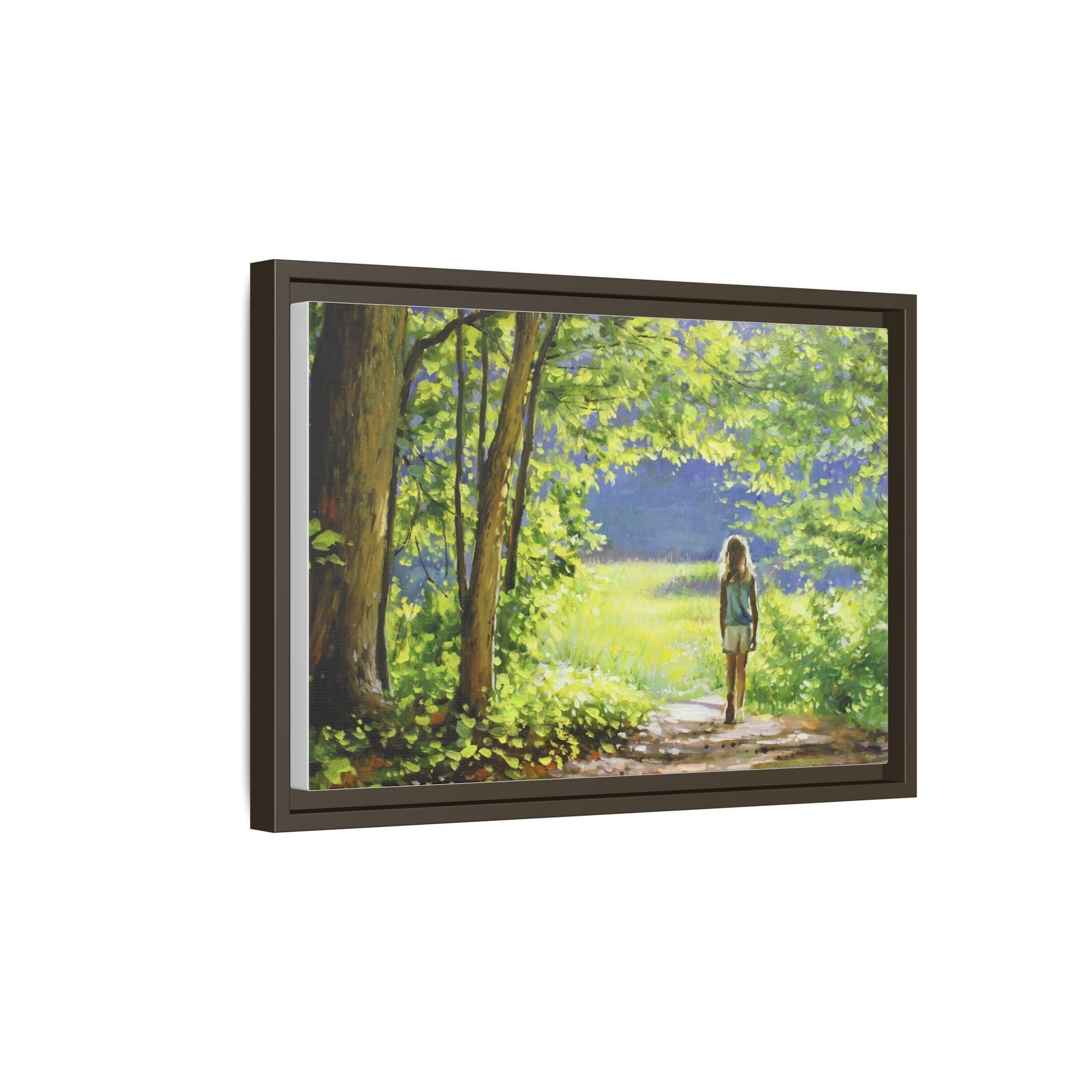 INTO THE LIGHT 11 – A captivating artwork featuring a luminous scene that evokes a sense of depth, movement, and serenity, framed in premium pinewood for timeless décor.