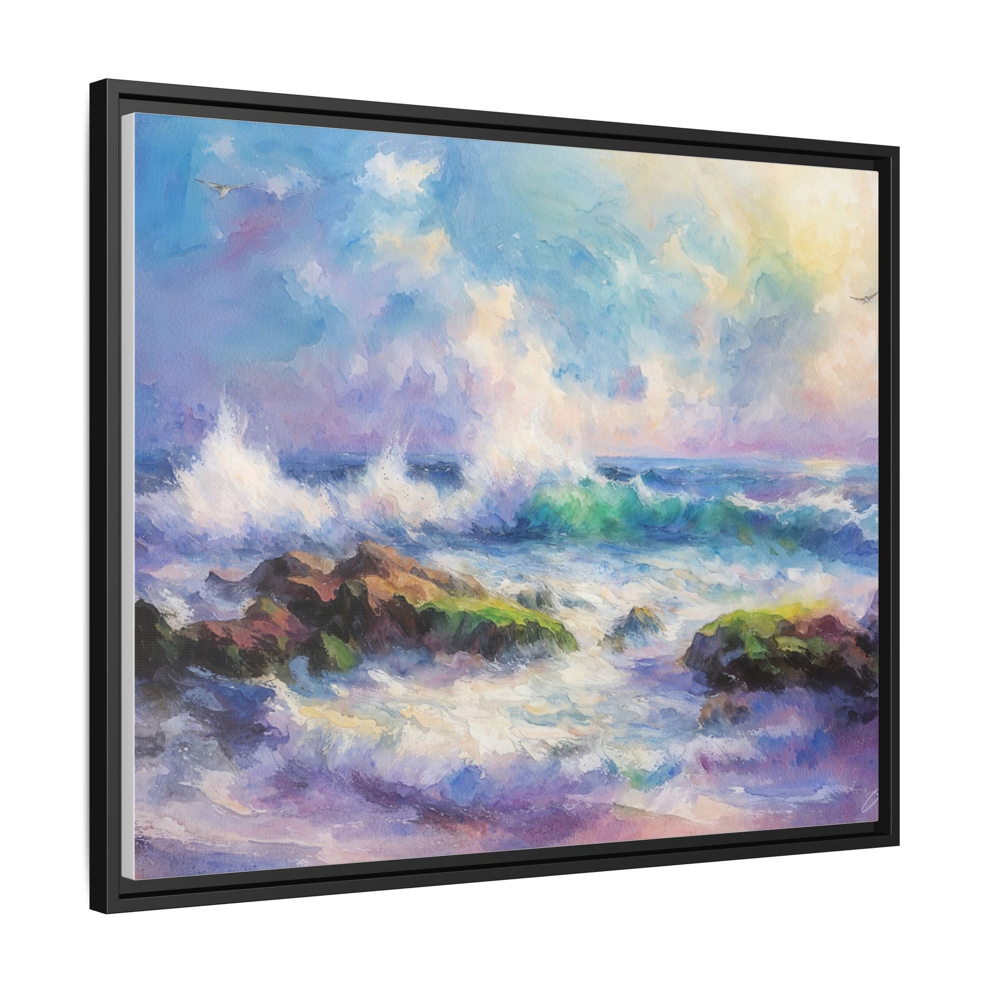 Achill Shoreline wcol wall art showcasing the stunning Irish coastal landscape, printed on high-quality canvas for a timeless and serene addition to your home décor.