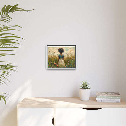 Young Girl In Flowers Wall Art - Graceful Portrait of Girl Surrounded by Flowers for Home Décor