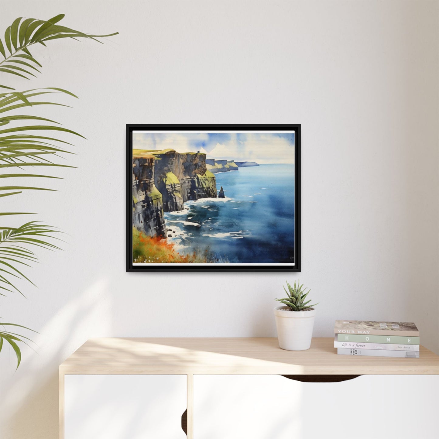 Cliffs of Moher Midday Sun - Beautiful Coastal Landscape Canvas Print