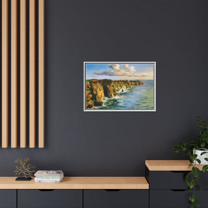 Cliffs of Moher wall art showcasing the dramatic Irish coastline, printed on high-quality canvas to bring natural beauty into your home décor.