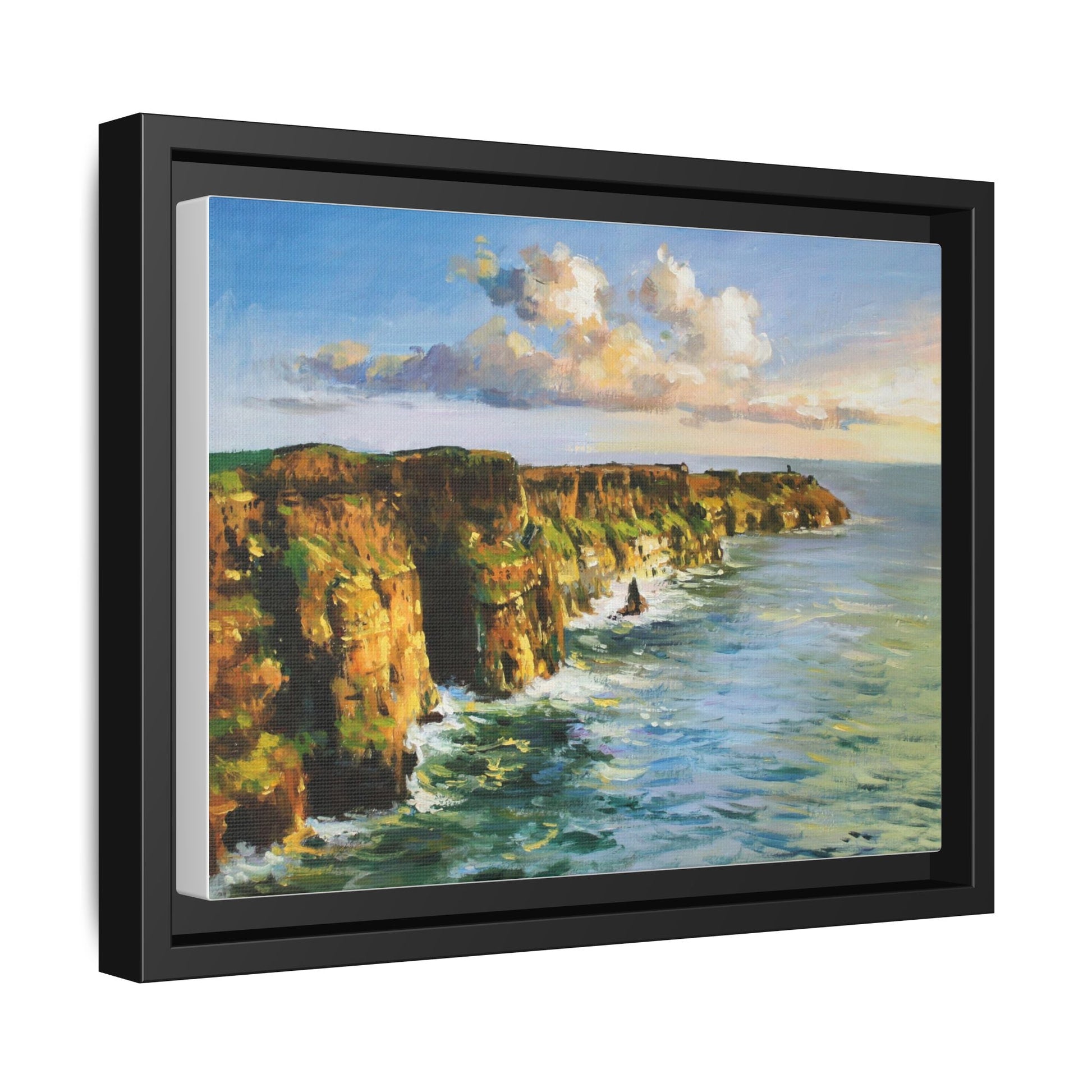 Cliffs of Moher wall art showcasing the dramatic Irish coastline, printed on high-quality canvas to bring natural beauty into your home décor.