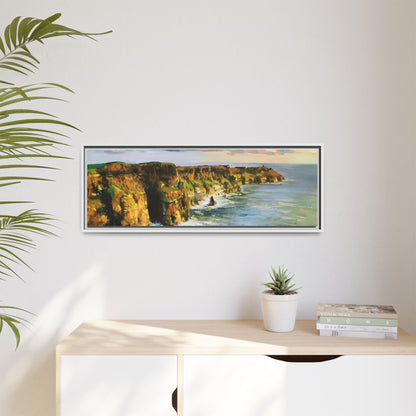 Cliffs of Moher wall art showcasing the dramatic Irish coastline, printed on high-quality canvas to bring natural beauty into your home décor.