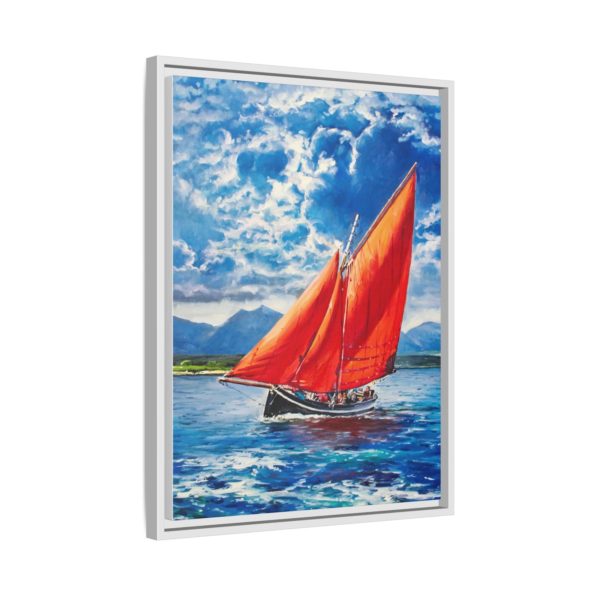 Single Galway Hooker – Premium Pinewood Art Frame for Timeless Décor