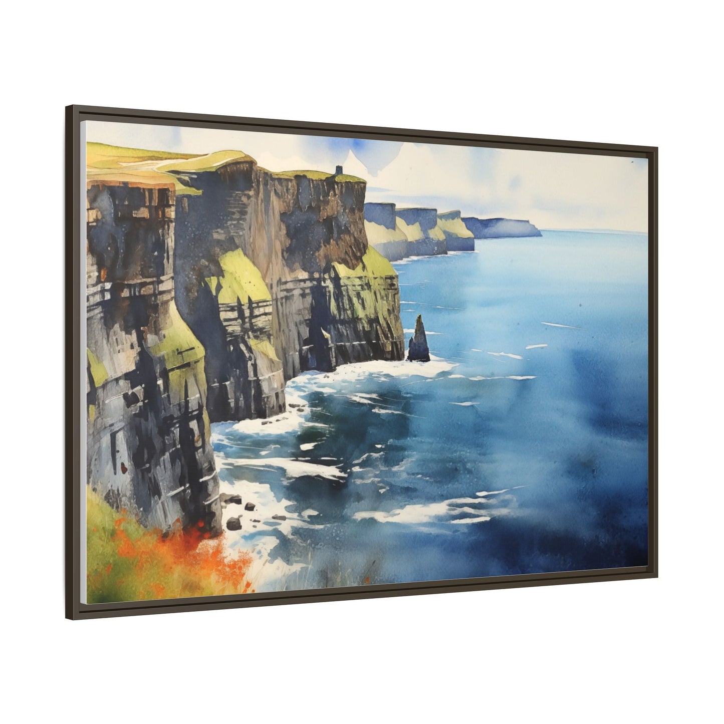 Cliffs of Moher Midday Sun - Beautiful Coastal Landscape Canvas Print