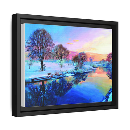 Winter Trees framed art – Premium pinewood frame with a cotton-polyester canvas print, featuring a protective coating for lasting beauty and timeless décor.