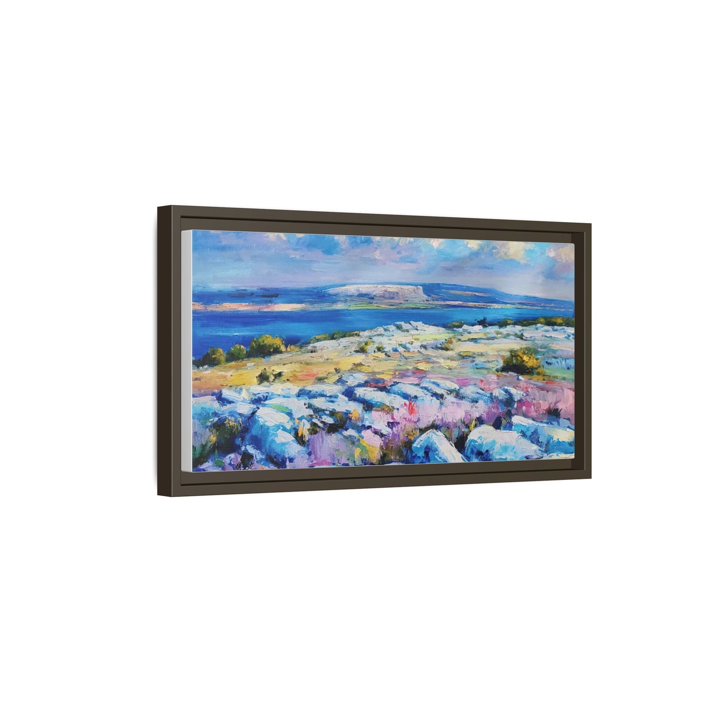 Burren 3 wall art featuring a scenic view of the Burren region in Ireland, printed on high-quality canvas with a premium frame for timeless décor