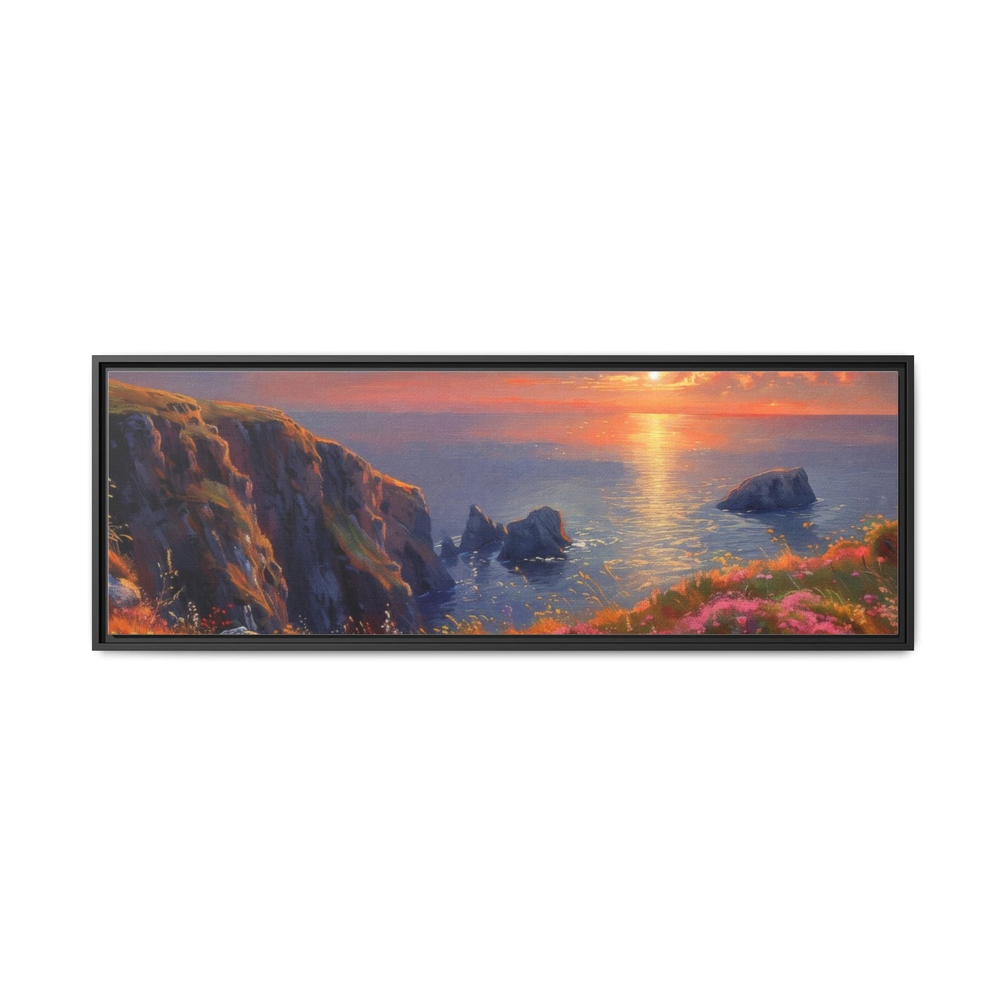 End of The Day wall art featuring a serene sunset landscape, printed on high-quality canvas to bring peaceful beauty and warmth to your home décor.