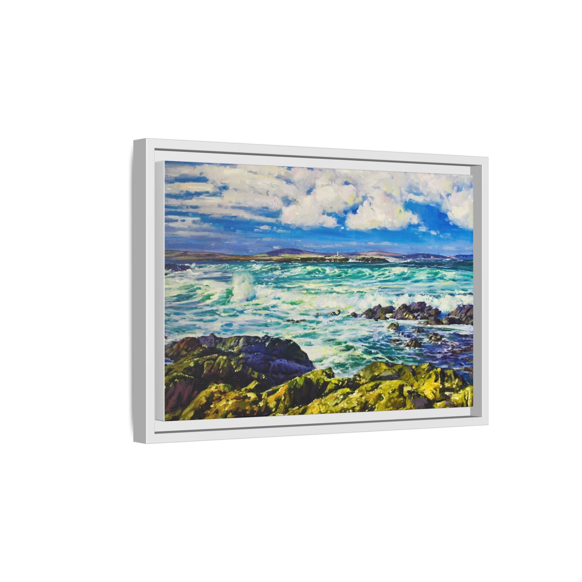 Ballyglass Lighthouse Erris wall art featuring the stunning coastal lighthouse, framed in premium materials for a perfect addition to any living space.