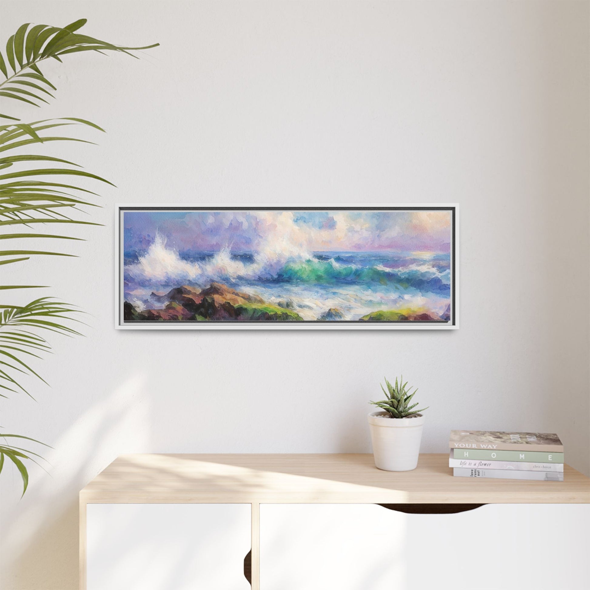 Achill Shoreline wcol wall art showcasing the stunning Irish coastal landscape, printed on high-quality canvas for a timeless and serene addition to your home décor.