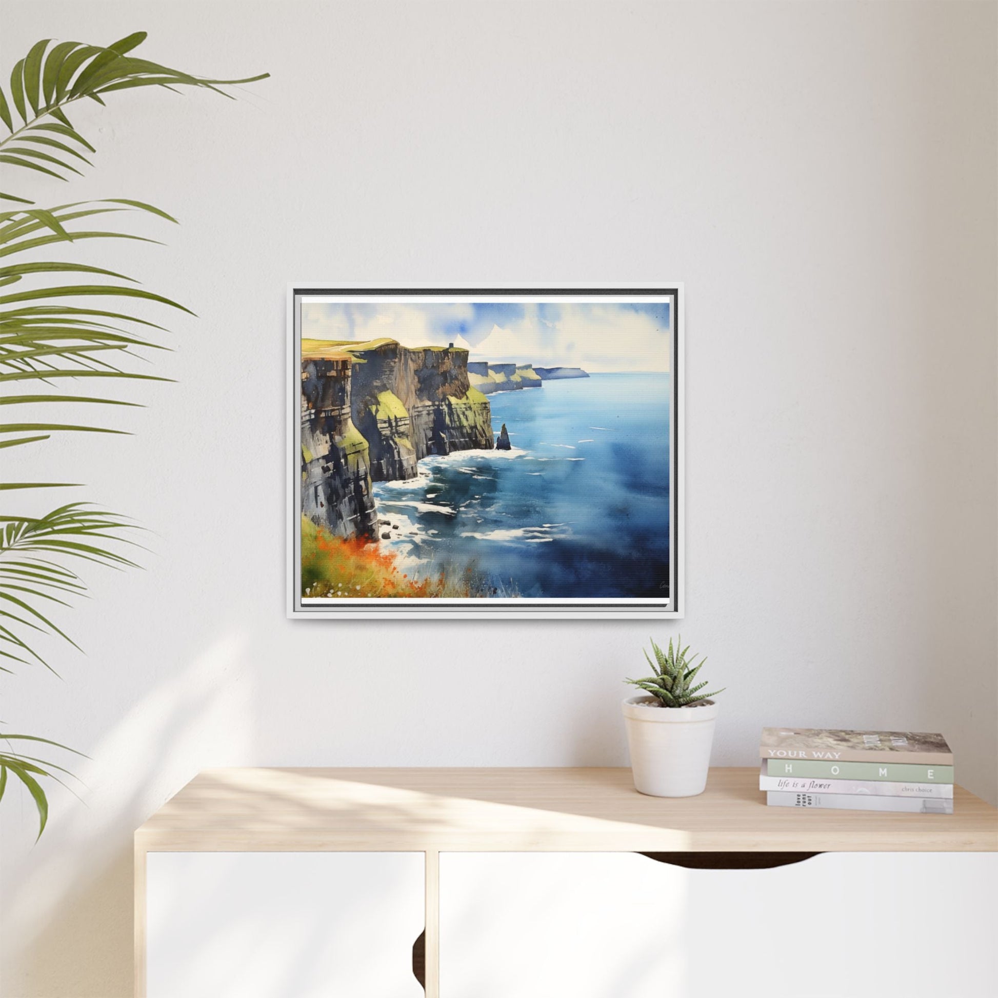 Cliffs of Moher Midday Sun - Beautiful Coastal Landscape Canvas Print