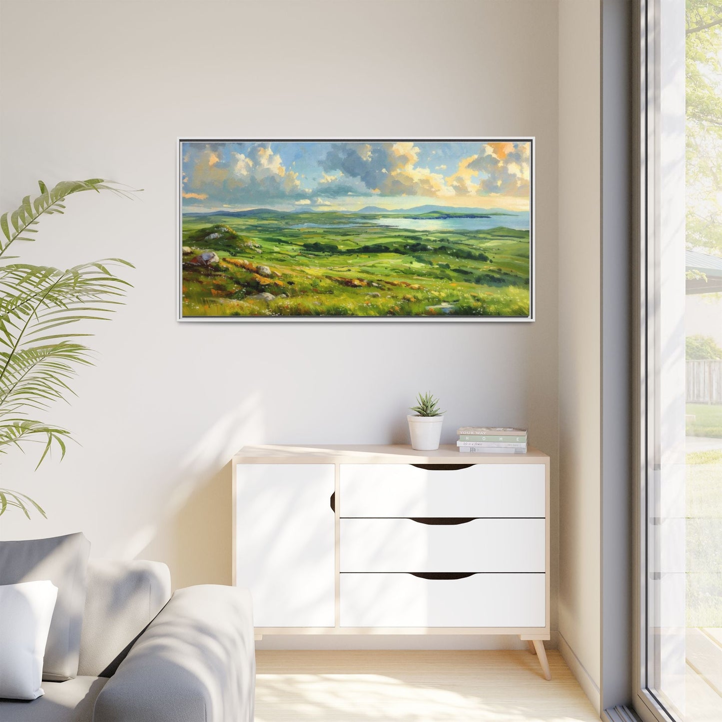 Wild Atlantic Summer Vista Wall Art - Breathtaking Coastal Landscape for Home Décor