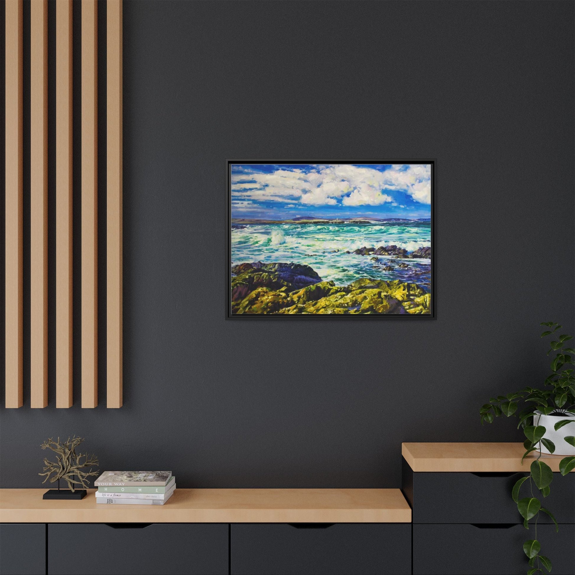 Ballyglass Lighthouse Erris wall art featuring the stunning coastal lighthouse, framed in premium materials for a perfect addition to any living space.