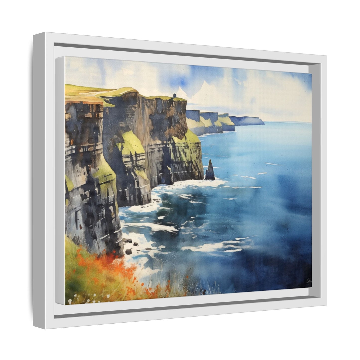 Cliffs of Moher Midday Sun - Beautiful Coastal Landscape Canvas Print