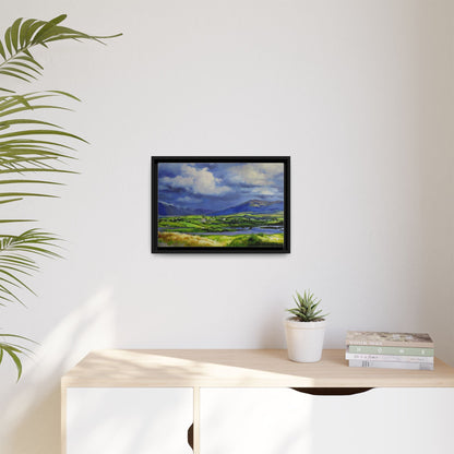 Connemara Fields - Stunning Irish landscape canvas print showcasing the serene beauty of Connemara's fields.