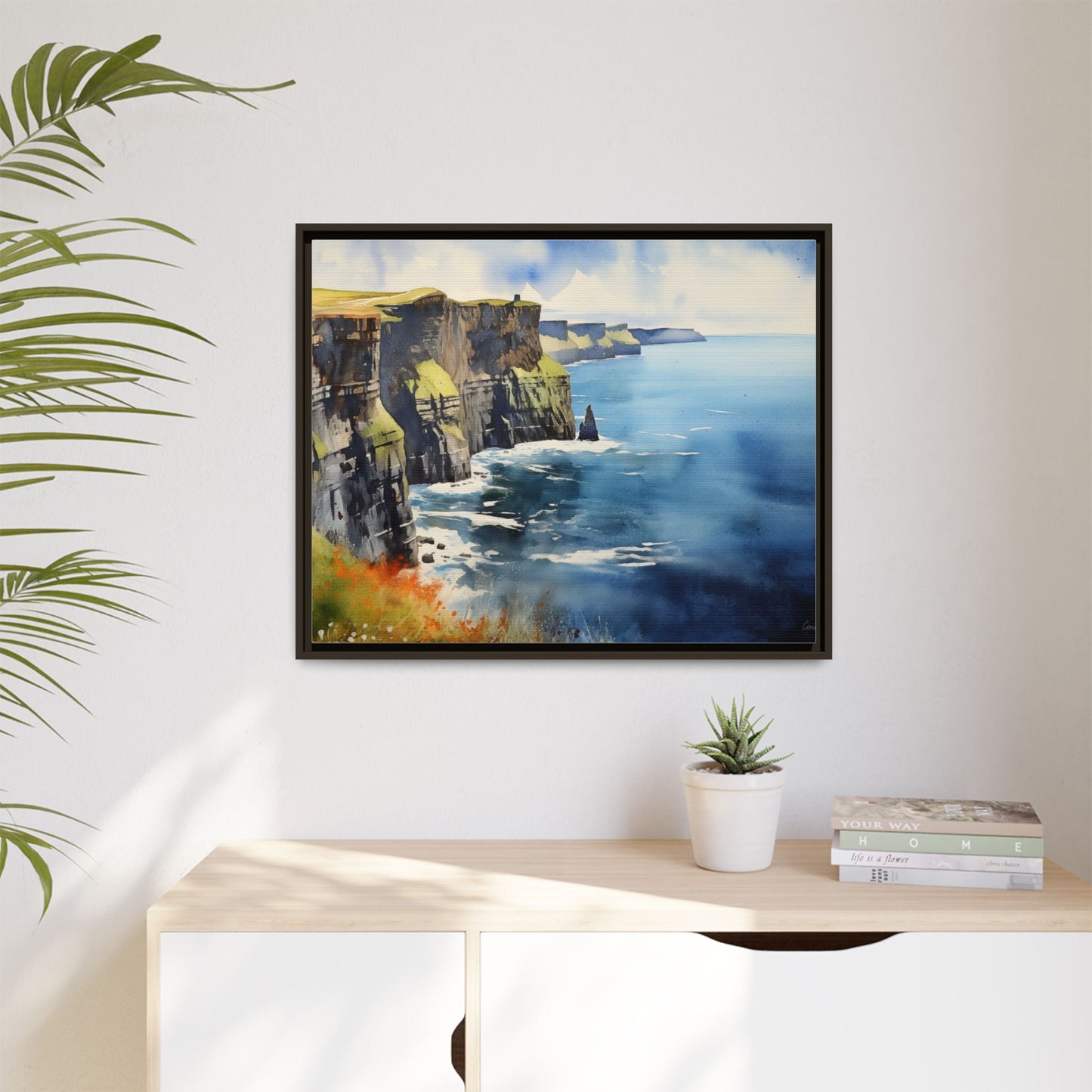 Cliffs of Moher Midday Sun - Beautiful Coastal Landscape Canvas Print