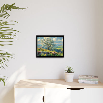 Whitethorn in Bloom wall art featuring a vibrant scene of blooming whitethorn trees, printed on high-quality canvas for a natural and timeless décor.