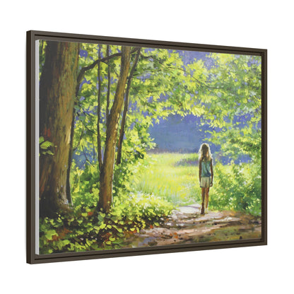 INTO THE LIGHT 11 – A captivating artwork featuring a luminous scene that evokes a sense of depth, movement, and serenity, framed in premium pinewood for timeless décor.