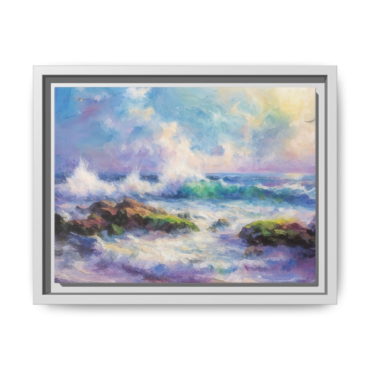 Achill Shoreline wcol wall art showcasing the stunning Irish coastal landscape, printed on high-quality canvas for a timeless and serene addition to your home décor.