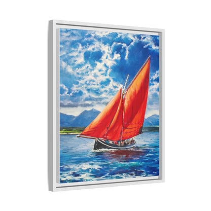 Single Galway Hooker – Premium Pinewood Art Frame for Timeless Décor