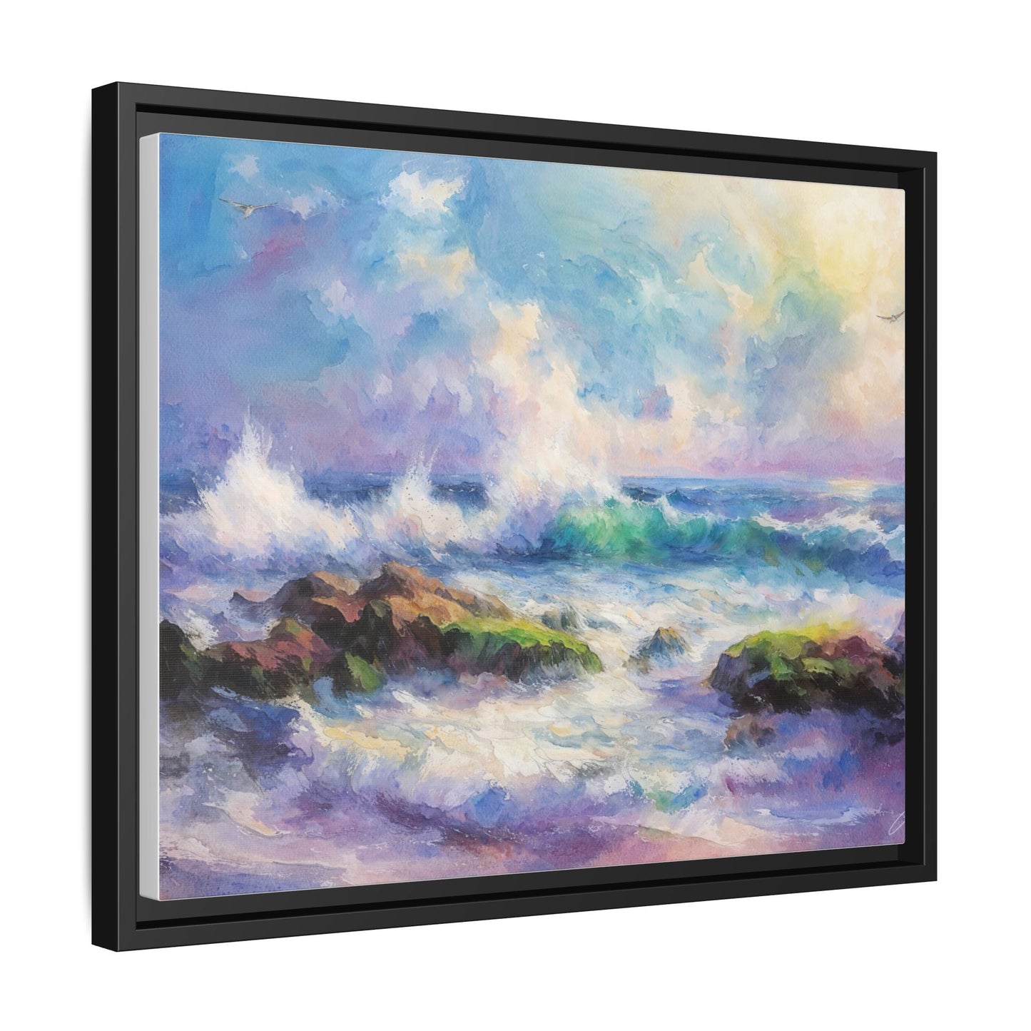 Achill Shoreline wcol wall art showcasing the stunning Irish coastal landscape, printed on high-quality canvas for a timeless and serene addition to your home décor.