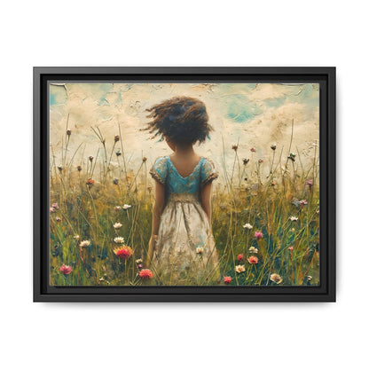 Young Girl In Flowers Wall Art - Graceful Portrait of Girl Surrounded by Flowers for Home Décor