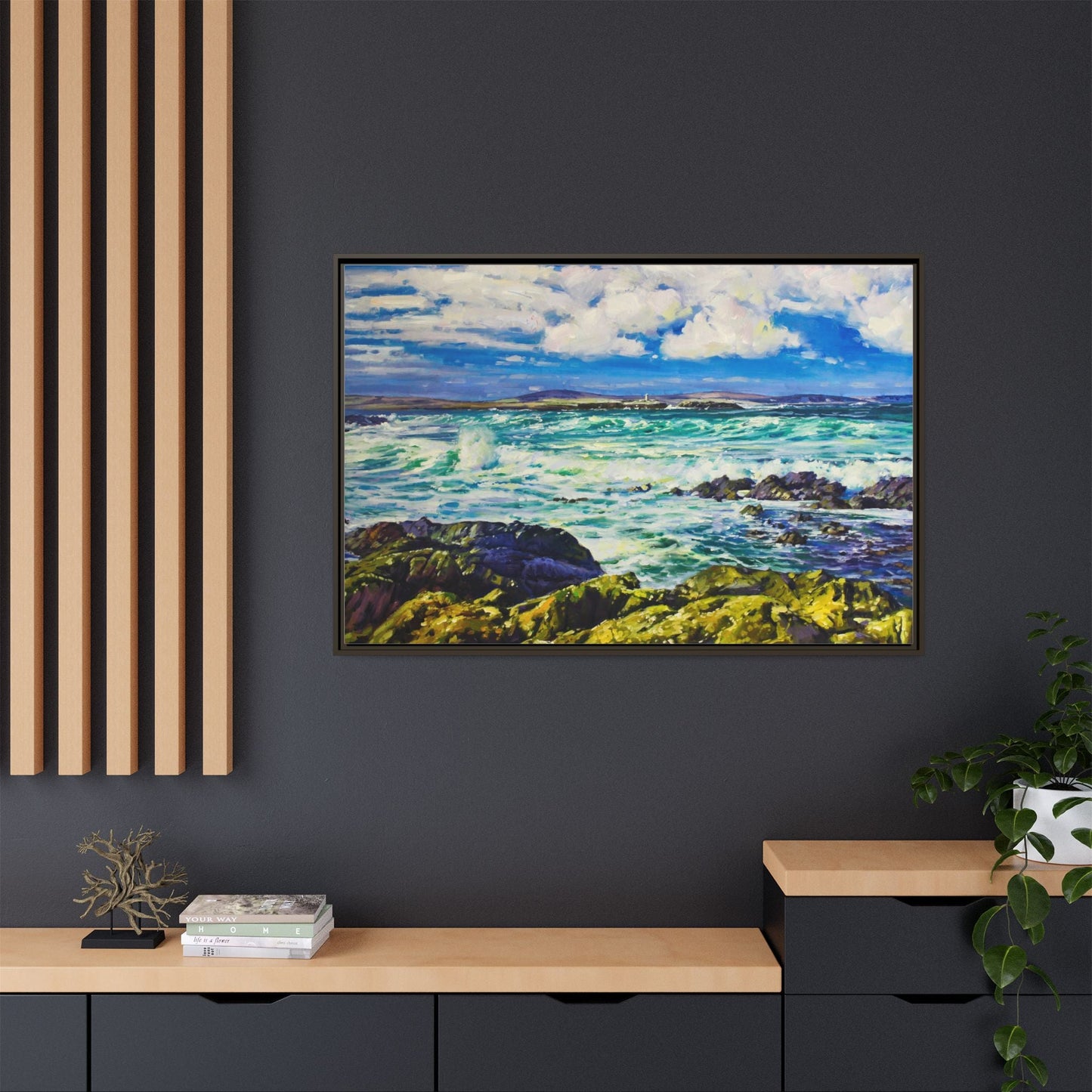 Ballyglass Lighthouse Erris wall art featuring the stunning coastal lighthouse, framed in premium materials for a perfect addition to any living space.