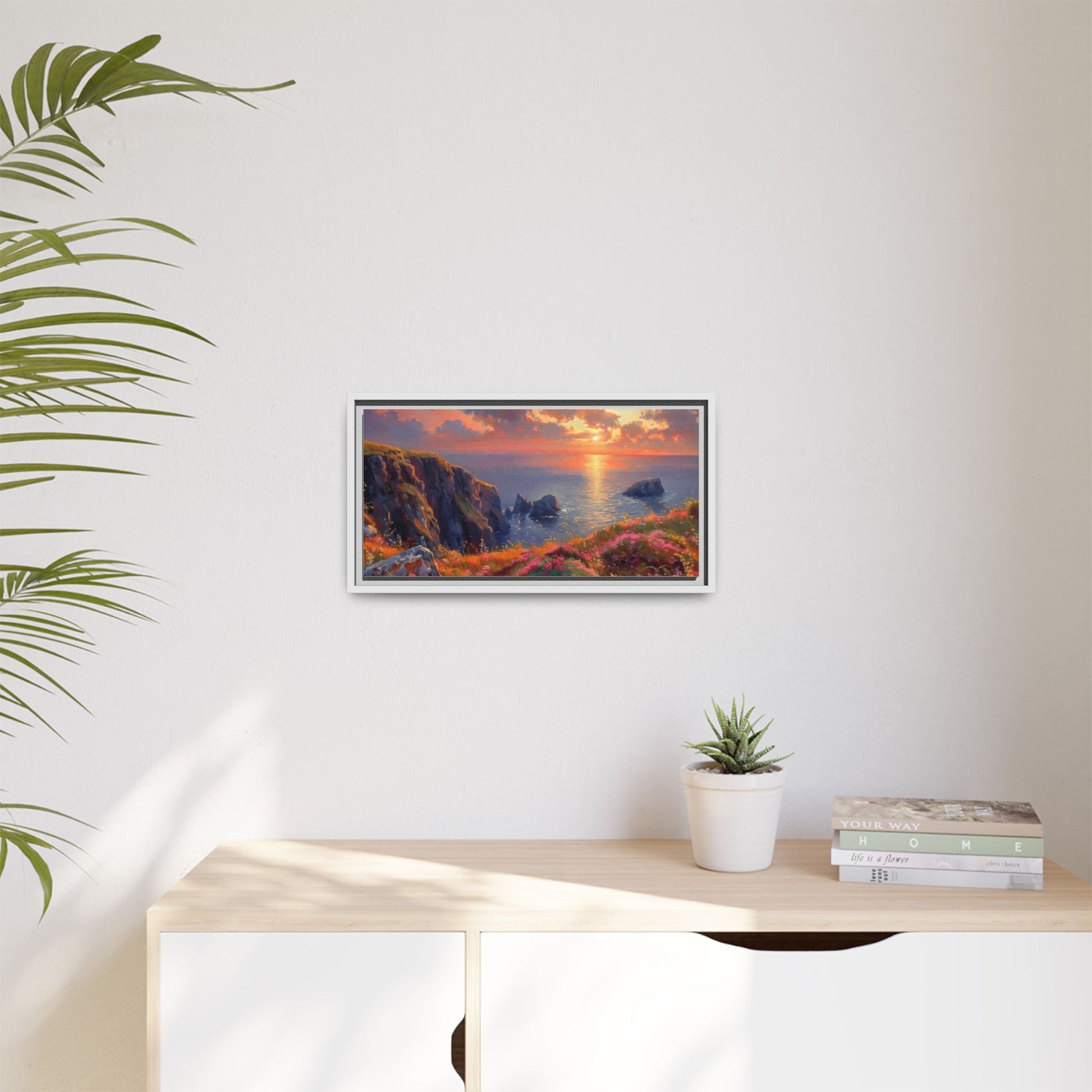 End of The Day wall art featuring a serene sunset landscape, printed on high-quality canvas to bring peaceful beauty and warmth to your home décor.