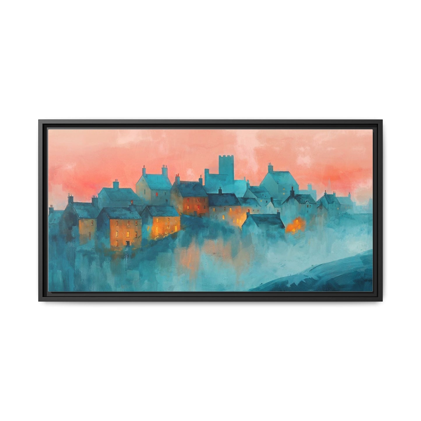 A Castle Town - Beautiful Landscape Canvas Print for Home Décor