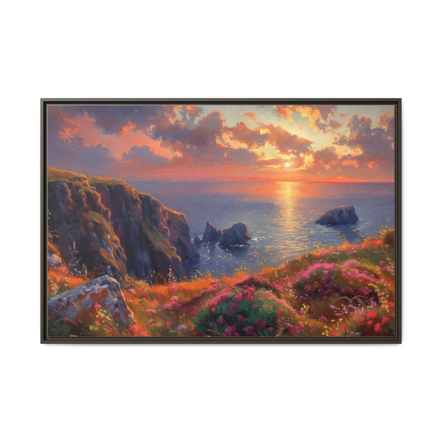 End of The Day wall art featuring a serene sunset landscape, printed on high-quality canvas to bring peaceful beauty and warmth to your home décor.