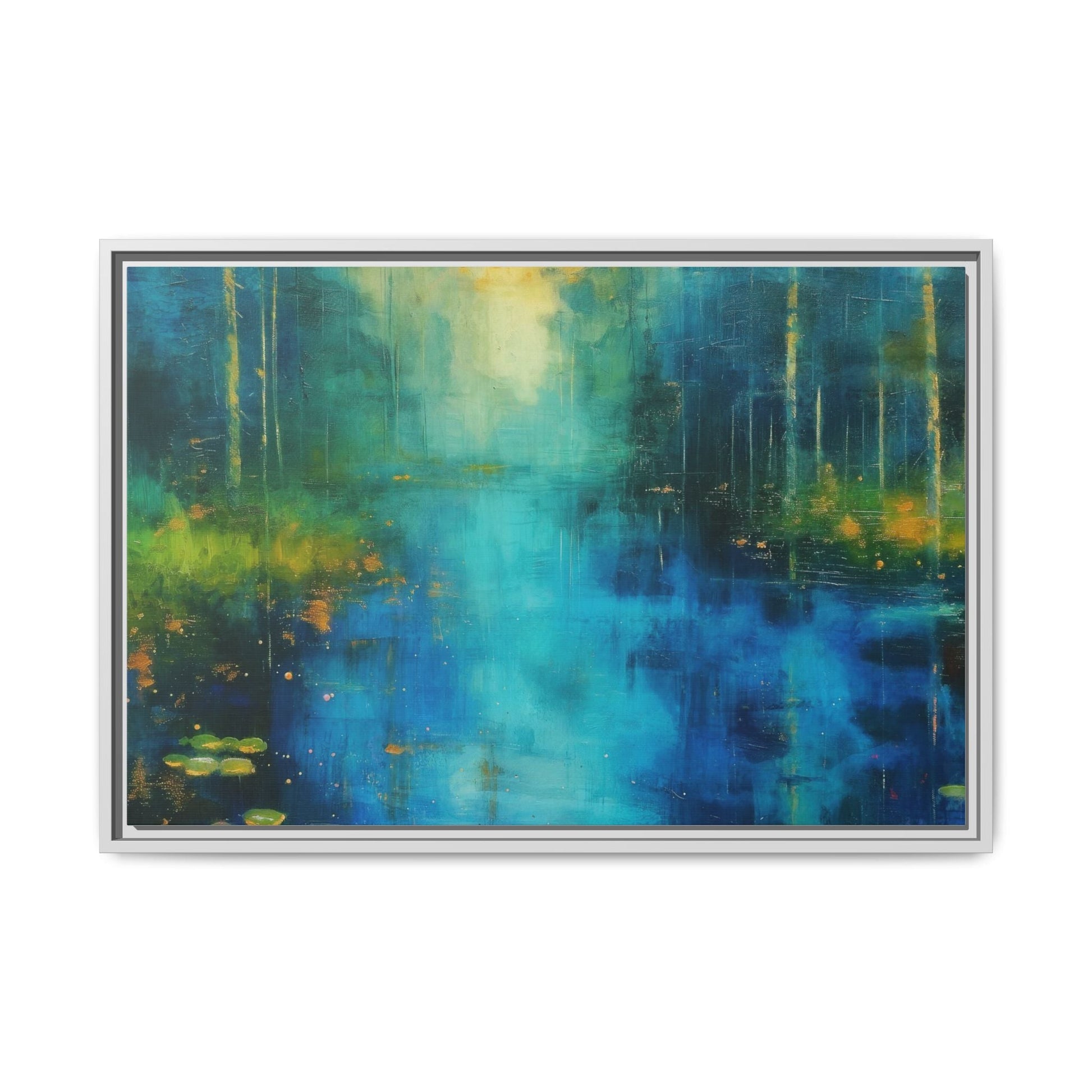 Symphony in Blue - Vibrant Abstract Canvas Print for Stylish Home Décor